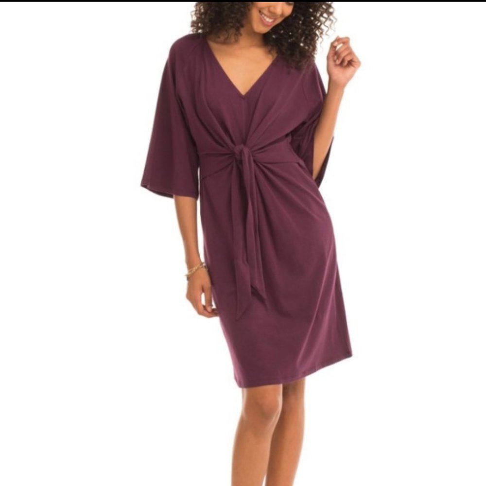 Front Tie Midi Dress